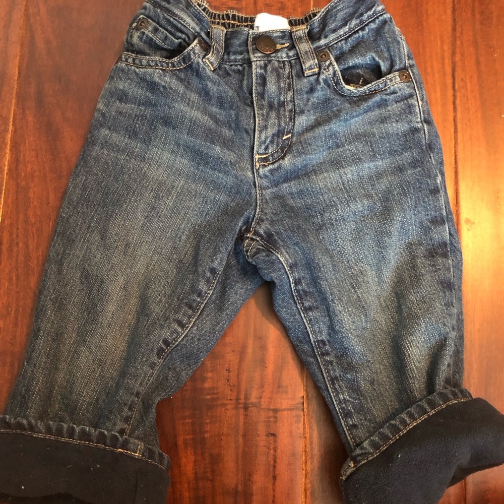 Fleece lined baby Jeans